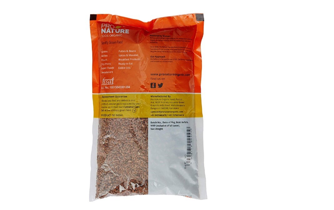 Pro Nature Organic Flax Seeds    Pack  500 grams